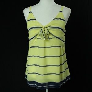CAbi | Yellow Stripped Tank Top Blouse | Sz M